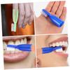 Gogogmee 20pcs Mini Toothbrushes Soft Small Manual Tooth Brushes for Prison Use Finger Teeth Cleaning, Blue and Light Green, Short Handle Oral Care Accessories view 4