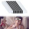 10 PCS Forehead Thermometer Strips, with Liquid Crystal Display Reusable Quick Read Fever Thermometer Stickers Set Safe Non-Toxic for Babies Toddlers Kids Elderly view 1