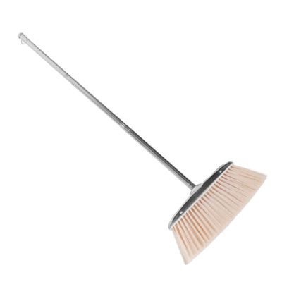 Gogogmee Stainless Steel Handle Broom Long Handled Floor Scrubbing Brush Handle Sweep Brush for Household Cleaning Supplies