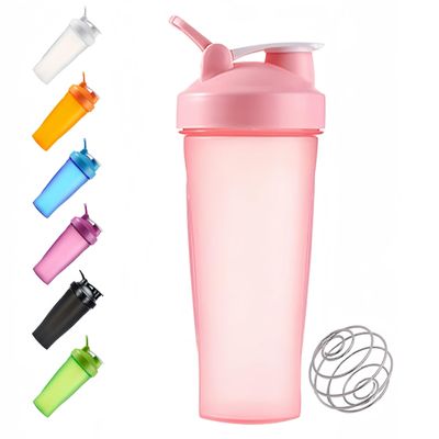 Protein Shaker Bottle, Secure Leakproof Protein Shake Mixer Bottle, Steel Mixing Ball For Lump Free Smooth Shake, BPA Free, Dishwasher Safe for Gym & Sports Shaker Bottle (Pink, 21, Fluid Ounces)
