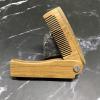 Beard Comb - Folding Pocket Comb, Wooden Beard Comb | Foldable Pocket Beard Comb, Anti-Static Hair Comb, Natural Wooden Beard Comb as for Men Wood, 4x2x1 view 3