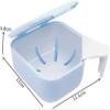 Denture Cleaning Storage Box With Basket Net Container Holder, Durable, Small Size, Easy To Use And Carry view 2