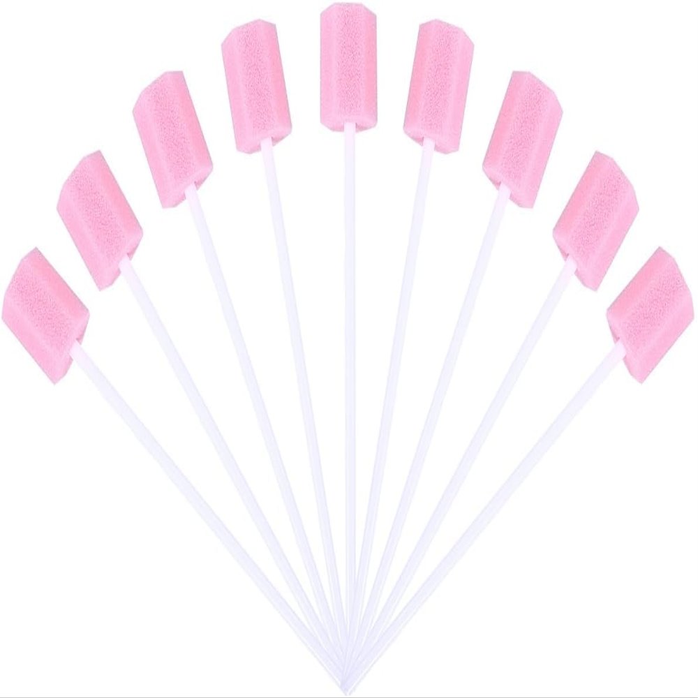 100Pcs Sponge Swabs,Mouth Sponges Dental Swabs,Disposable Dental Swabs,Oral Care Sponge Swab Sticks,for Oral Hygiene