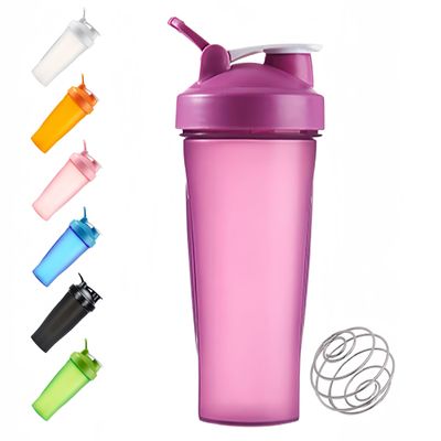 Protein Shaker Bottle, Secure Leakproof Protein Shake Mixer Bottle, Steel Mixing Ball For Lump Free Smooth Shake, BPA Free, Dishwasher Safe for Gym & Sports Shaker Bottle (Purple, 21, Fluid Ounces)