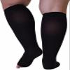 2 Pairs Compression Socks 15-35 MmHg For Women And Men, Knee High Open Toe Firm Support Graduated Varicose Veins Hosiery For Edema, Swollen, Recovery,Black,M view 1