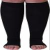 2 Pairs Compression Socks 15-35 MmHg For Women And Men, Knee High Open Toe Firm Support Graduated Varicose Veins Hosiery For Edema, Swollen, Recovery,Black,M view 4