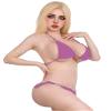 YINSUCDS Silicone Body Suit with Realistic C-G Cup Breast Plates Knee-Length One-Piece for Crossdressing Drag Queen Cosplay view 1