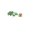 4Pcs Jungle Animal Cake Toppers, Cute Animal Theme Cake Topper Lion Elephant Giraffe Cake Decorations for Showers Birthday Party view 4