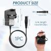 12V Shaver Charger for Braun, for Braun Shaver Charger Cable Series,Beard Trimmer Charger Trimmer Beard 3 Pin Chargers Power Lead with Brush, for Braun Chargers 3000BT 3010bt 9295 380s-4 7893s 3000s view 2