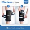 Hilph Knee Ice Pack Wrap for Pain Relief - Adjustable Gel Ice Pack for Knee Replacement Surgery Recovery, Arthritis & Meniscus Tears - Hot & Cold Compression Therapy Cold Pack - Black view 3
