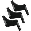 Beard Stencil Comb, 3-Piece Beard Shaper Grooming Template - Black Mustache Shaping Comb Trimming Guide view 1