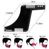 Beard Stencil Comb, 3-Piece Beard Shaper Grooming Template - Black Mustache Shaping Comb Trimming Guide view 2