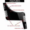Beard Stencil Comb, 3-Piece Beard Shaper Grooming Template - Black Mustache Shaping Comb Trimming Guide view 3