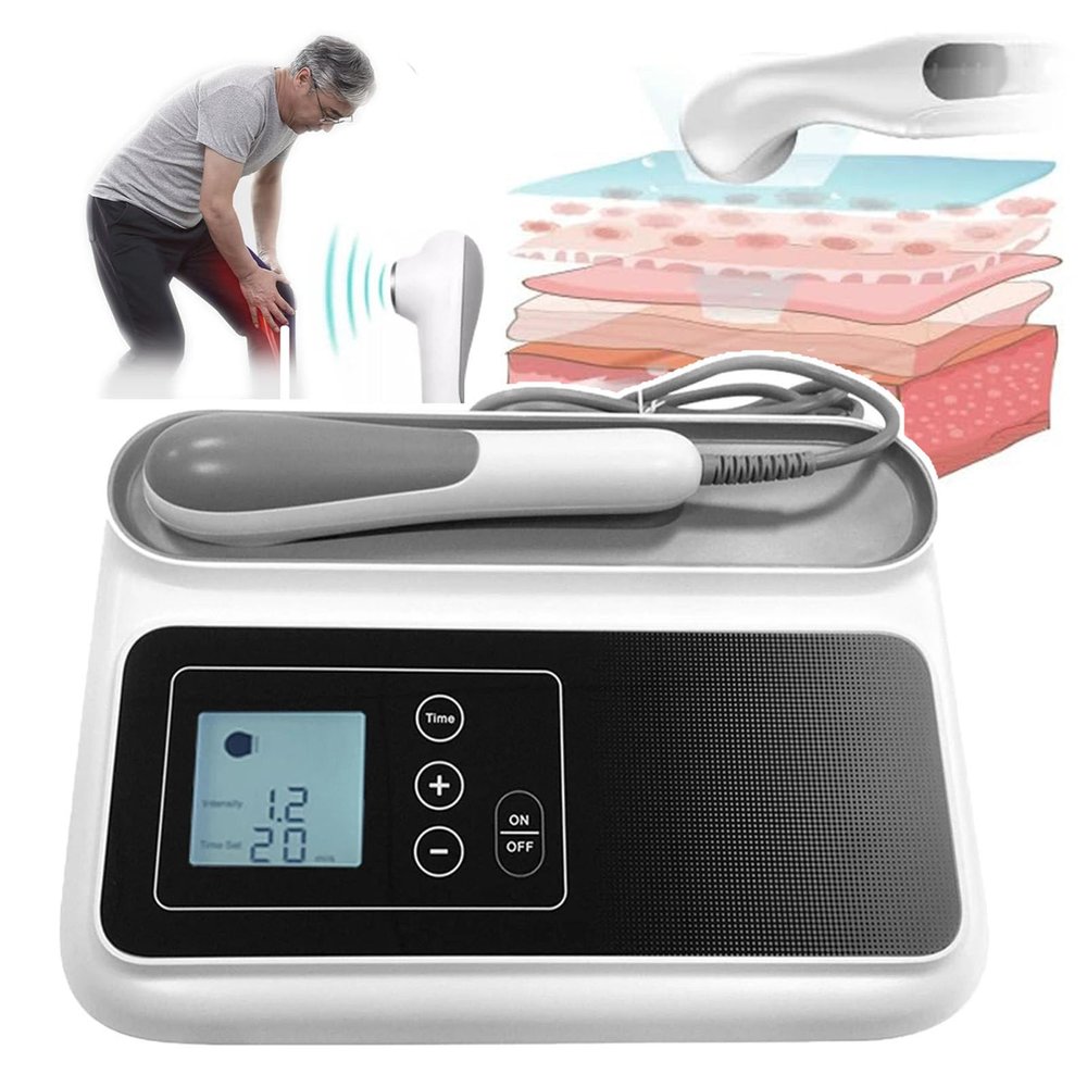 MJBDCVN 1.05 Mhz Ultrasonic Therapy Machine-Touch Control, Home Portable Pain Relief Device, Ultrasound Physiotherapy Equipment, 5 Gears Intensity (5-30min) Timer