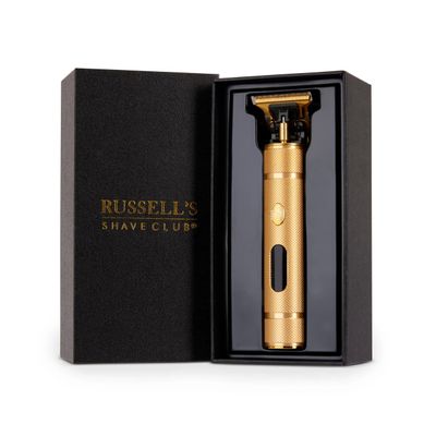 Russell's Precision Pro Electric Cordless Beard Trimmer Detailers with Ceramic Blades (Gold) - Premium Barber Quality