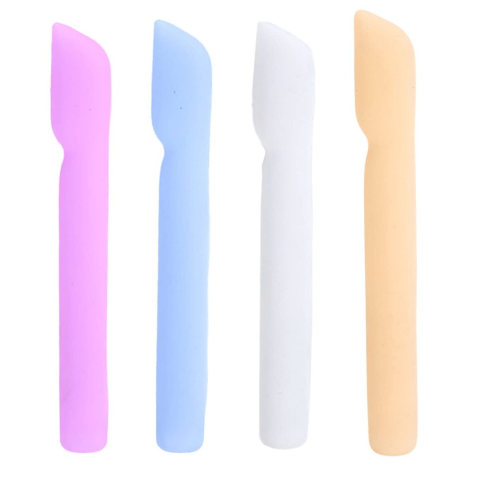 COLLBATH 4pcs Flexible Toothbrush Storage Case Compact Travel Toothbrush Holder Marble Design