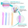 COLLBATH 4pcs Flexible Toothbrush Storage Case Compact Travel Toothbrush Holder Marble Design view 3
