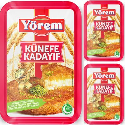 By Pufai Grocery, Pastry Threads Kadayif Kunefe Kadayif 500 Gram x 3 Packs