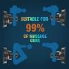 Wall Mount Massage Gun Holder with Strong Suction Cups, Hands- Self Massage, Reduce Fatigue, Easy Installation, Long Holding Time, Compatible with 99% of Massage Guns for view 3