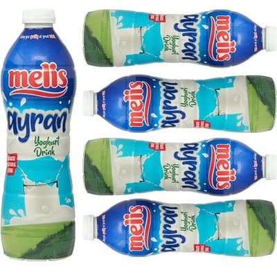 By Pufai Grocery, Melis Ayran Natural Yoghurt Drink Traditional Turkish Drink Ayran 700 millimeter x 5 Bottles