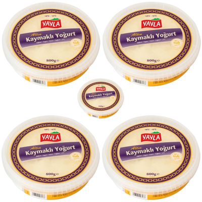 By Pufai Grocery, Yayla Yoghurt Turkish Style Gold Creamy Yoghurt% 6 Fat 800 Gramm x 5 yoghurt container