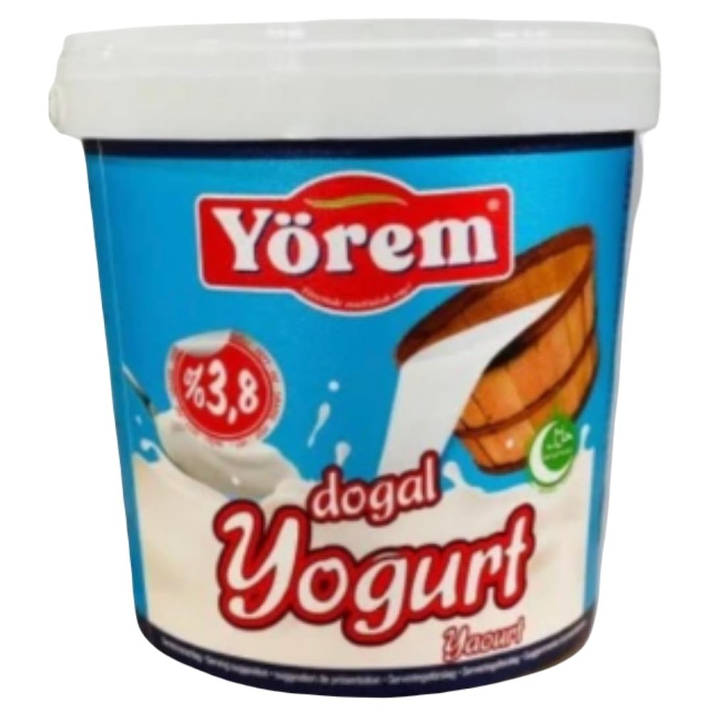By Pufai Grocery, Yorem Yoghurt Turkish Style Creamy Yoghurt% 3,8 Fat 1000 Gramm