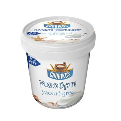 By Pufai Grocery, Chorikos Greek Sahne Yoghurt% 8 Fat 1000 Gramm