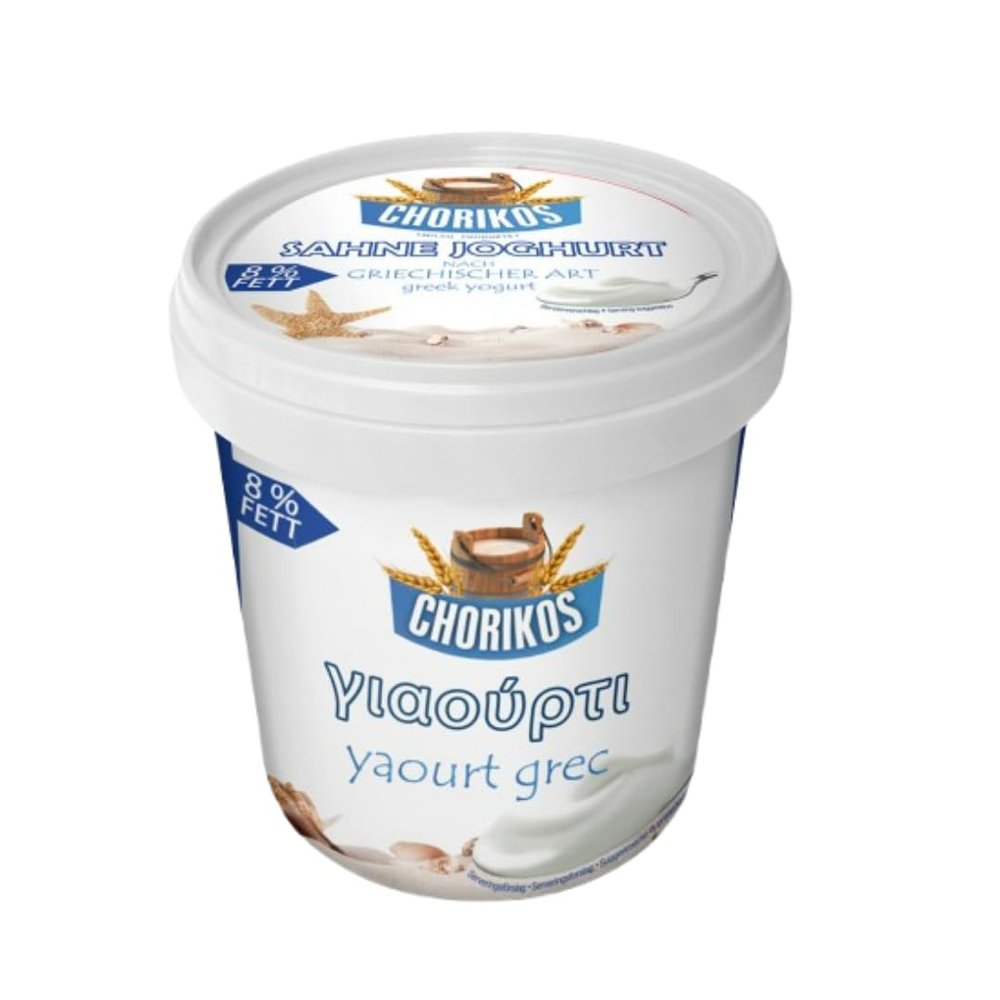 By Pufai Grocery, Chorikos Greek Sahne Yoghurt% 8 Fat 1000 Gramm