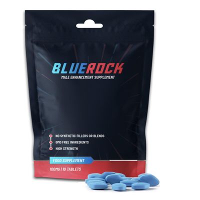 Blue Rock 10 Men's Blue Tablets Stronger & Harder Enhanced Strength & Firmness 100mg for Men - Boost High Stamina, Herbal Supplement for Men - Male Enhancing
