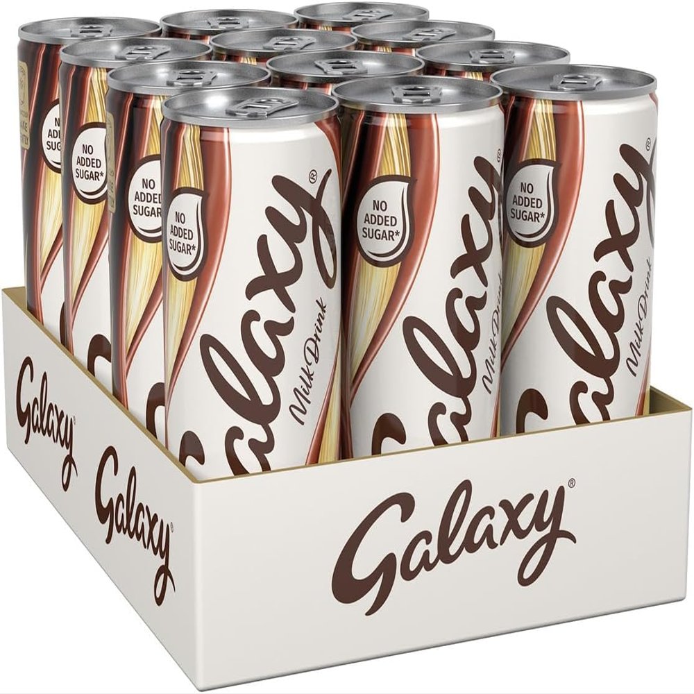 Galaxy Milk Chocolate Ready To Drink Can, 250ml No Added Sugar Delicious Tasty And Twisty Treat Gift Hamper, For Christmas,Birthday,Easter Gift (6)