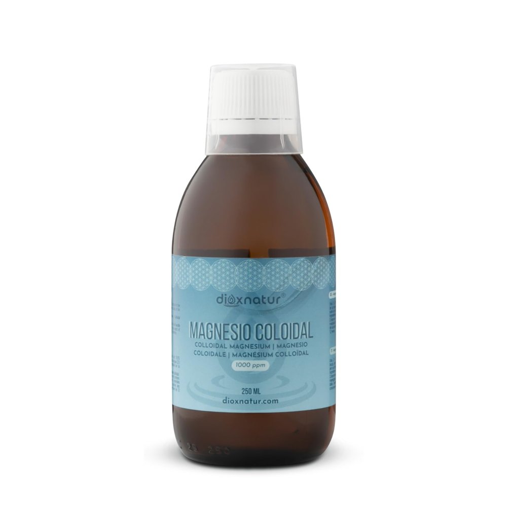 DIOXNATUR Colloidal Magnesium Liquid 1000 ppm - Magnesium Bisglycinate Solution - 250 ml