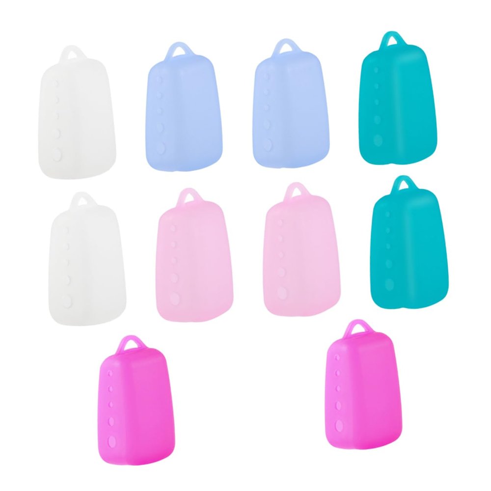 FRCOLOR 10pcs Silicone Toothbrush Cover Protective Cap for Toothbrush Heads for Home and Travel Use Keeps Clean and Sanitary