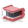 dijiusidy Foldable Sponge Brush Dishwashing Scrubber Plastic U-shaped Plates Washing Stain Removal Dinnerware Remover Household, Pink view 4