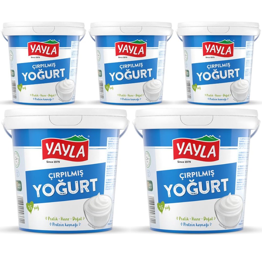 By Pufai Grocery, Yayla Stirred Yoghurt% 5 Fat 1000 Gramm x 5 yoghurt container