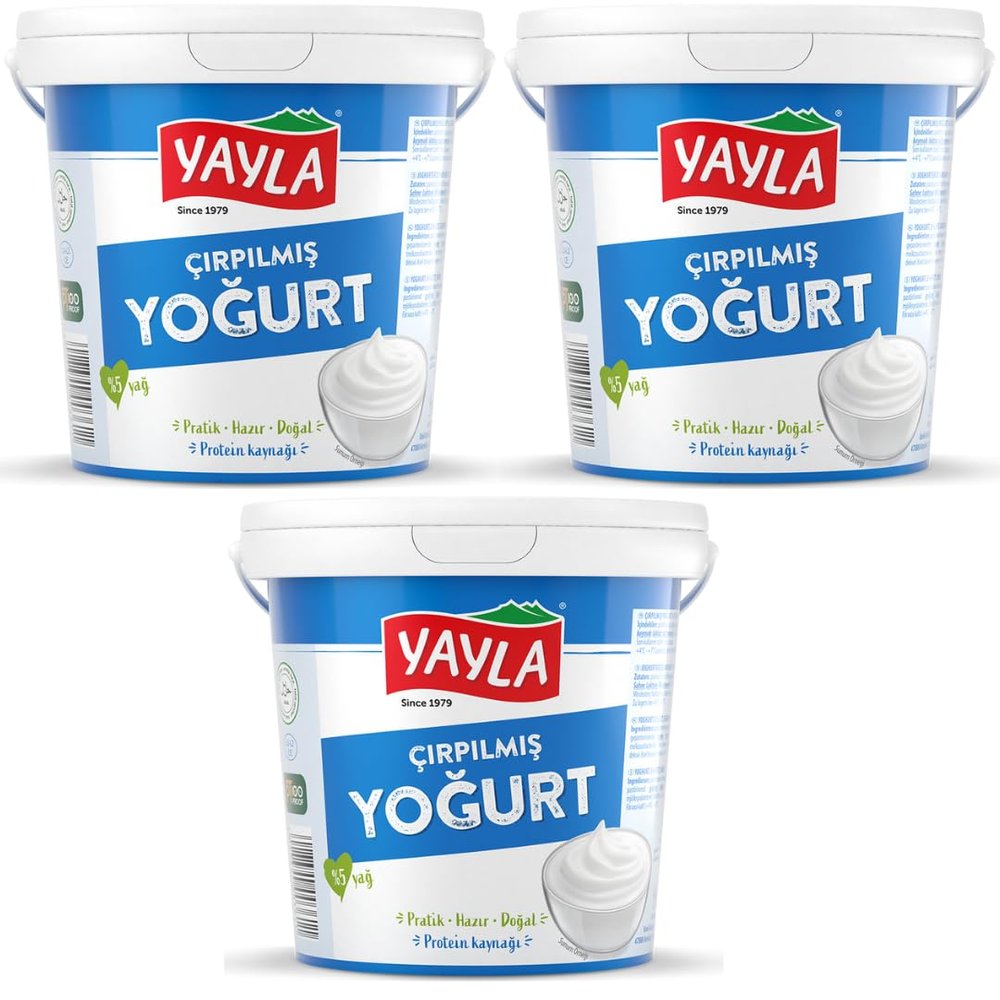 By Pufai Grocery, Yayla Stirred Yoghurt% 5 Fat 1000 Gramm x 3 yoghurt container