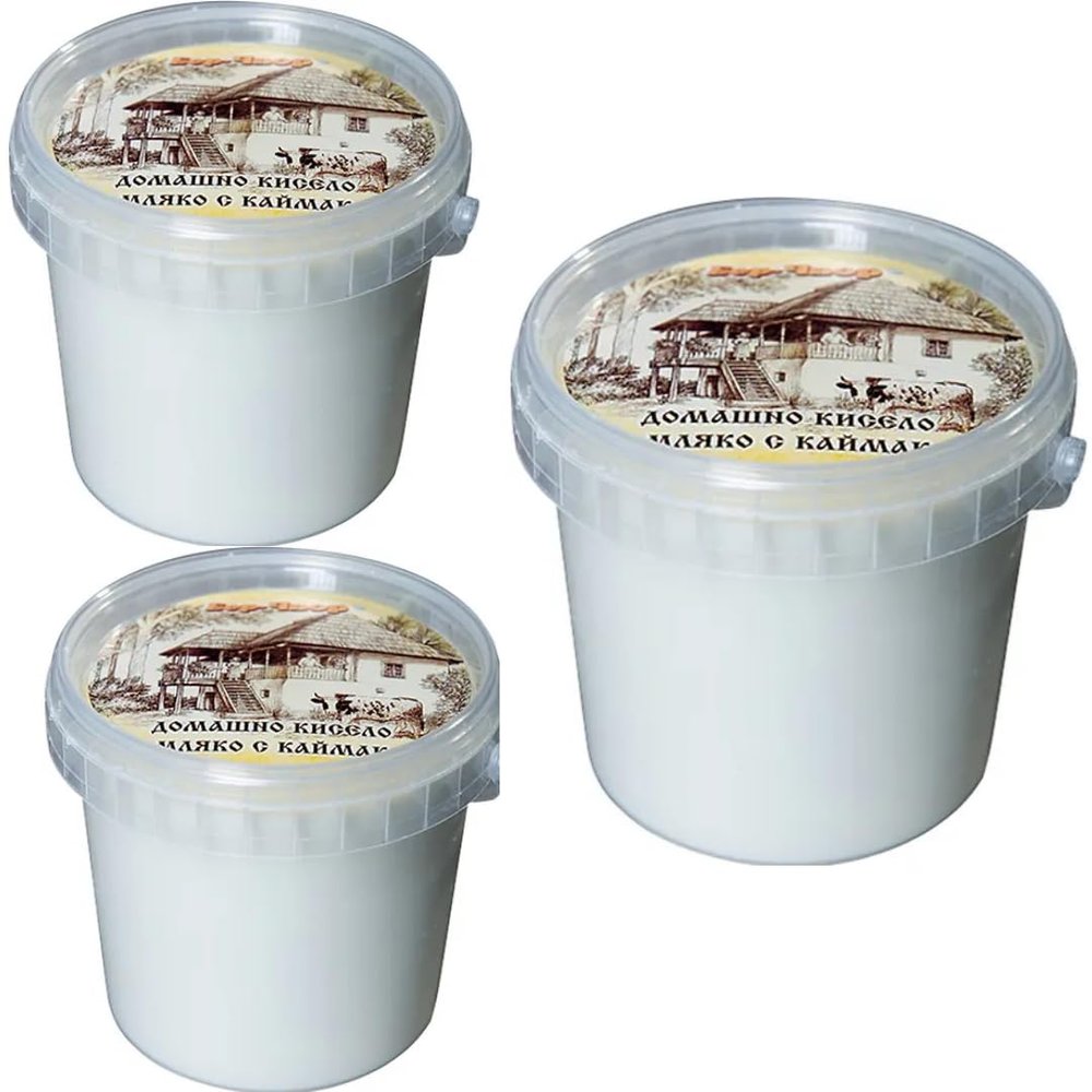 By Pufai Grocery, Borchvor Homemade Cream Yoghurt Greek Yoghurt% 4,5 Fat 500 Gramm x 3 yoghurt container