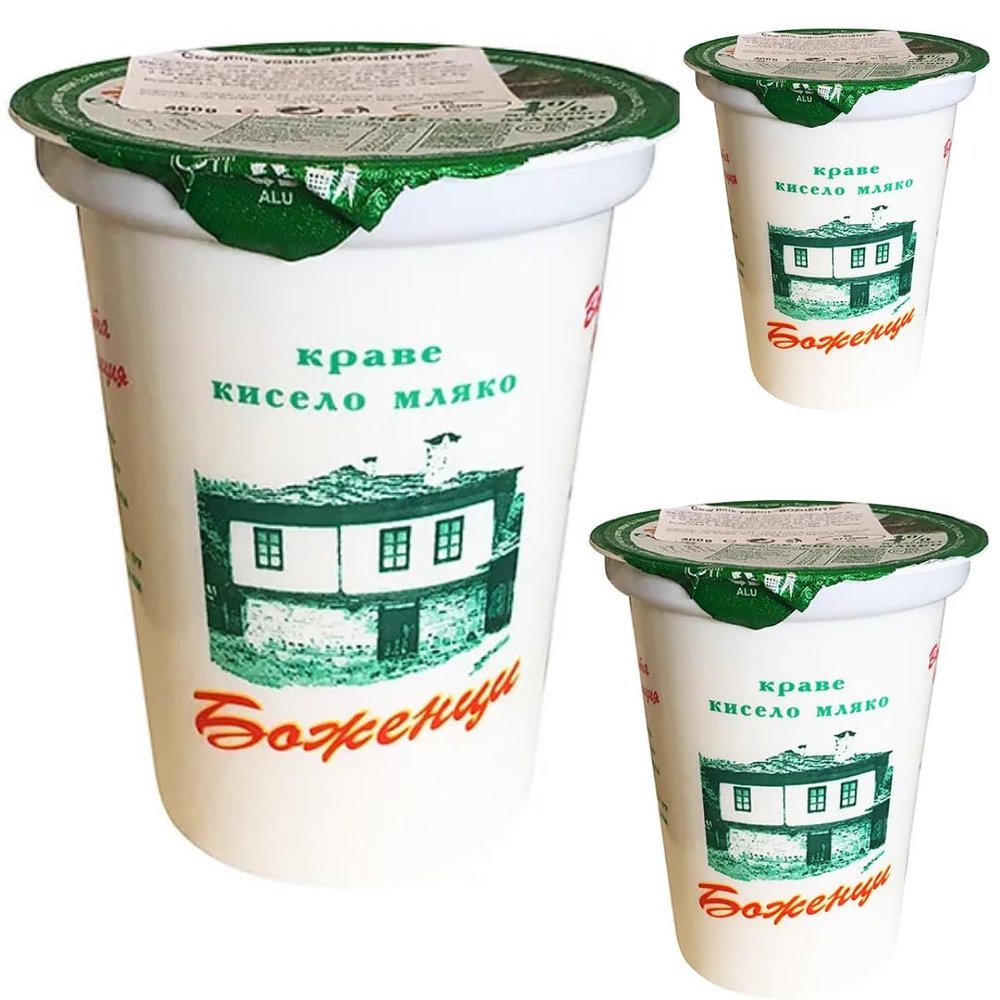 By Pufai Grocery, Bozhentci Greek Yoghurt% 4 Fat 400 Gramm x 3 yoghurt container