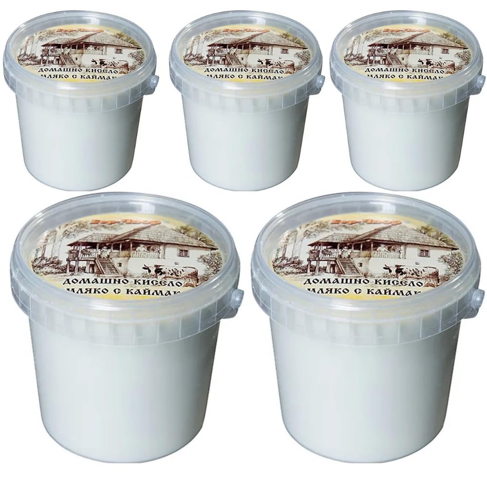 By Pufai Grocery, Borchvor Homemade Cream Yoghurt Greek Yoghurt% 4,5 Fat 500 Gramm x 5 yoghurt container