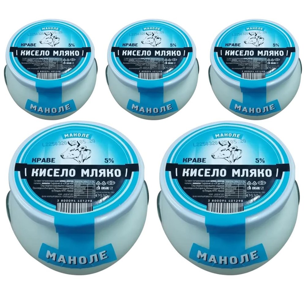 By Pufai Grocery, Manole Greek Yoghurt% 5 Fat Cow Yoghurt 530 Gramm x 5 yoghurt container
