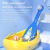 dijiusidy Silicone U-Shaped Toothbrush Kids 360-Degree Double-Sided Toddler Teeth Wide Infant Tooth Cleaning Non-Slip Home Travel, Blue view 2