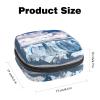 Aerial View of Icebergs Snow Mountain First Period Kit for Girls Tampon Pantyliners Menstrual Purse Nursing Pad Holder with Zipper Sanitary Collect Napkin Bag Organizer view 2