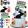 19Pcs Driver License Cake Topper New Driver Cake Decorations 16th 17th Birthday Cakes for Celebrating New Drivers for Birthday and Road Signs Theme Party Supplies view 1