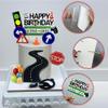 19Pcs Driver License Cake Topper New Driver Cake Decorations 16th 17th Birthday Cakes for Celebrating New Drivers for Birthday and Road Signs Theme Party Supplies view 3