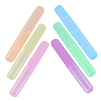 FRCOLOR 6pcs Portable Travel Toothbrush Storage Box Toothbrush Cases Dustproof Cover for Outdoor Trips and Daily Hygiene Organization