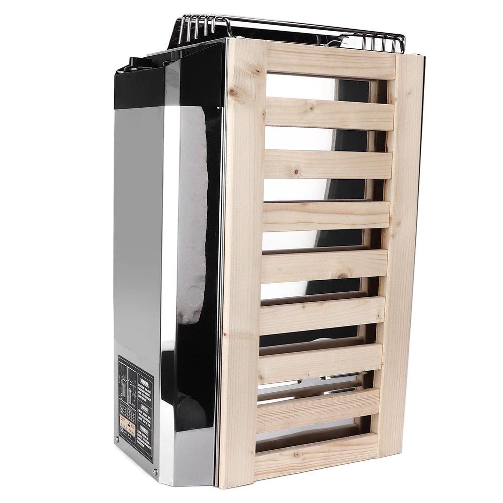 Fnppyrd 3KW Sauna Stove Stainless Steel Sauna Heater 110V Internal Control Sauna Heating Stove for Bedroom Office Electric Heating Tube