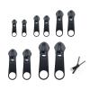 10 Pcs Zipper Pull Replacement, Metal Fix Zip Puller, Universal Durable Zipper Slider for Sewing Coats Jacket/Jeans/Luggage/Backpacks, Detachable Extension & Fixing Pulls Rescue for Repair DIY Crafts view 1