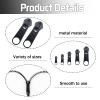 10 Pcs Zipper Pull Replacement, Metal Fix Zip Puller, Universal Durable Zipper Slider for Sewing Coats Jacket/Jeans/Luggage/Backpacks, Detachable Extension & Fixing Pulls Rescue for Repair DIY Crafts view 3