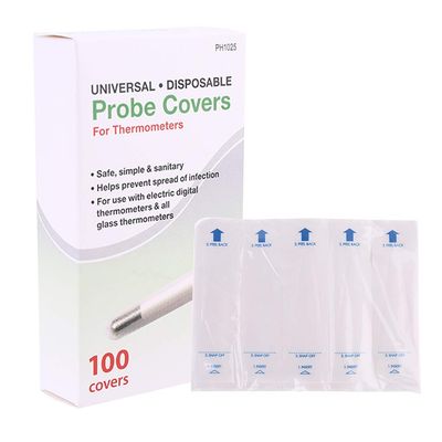 XANHOY 100Pcs/Box Disposable Digital Thermometer Probe Cover Sleeve For Armpit Rectal Electric Glass Thermometer Eye Mask Travel