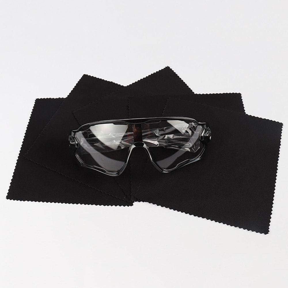 5Pcs Black Microfiber Glasses Wiping Cloth,Sunglasses Cleaning Cloth,Mobile Phone Screen Wipe Cloth,Glasses Cleaner Wipes,Reusable and Washable,Cleaning Cloth for Glasses,Eyeglasses,Camera Lens