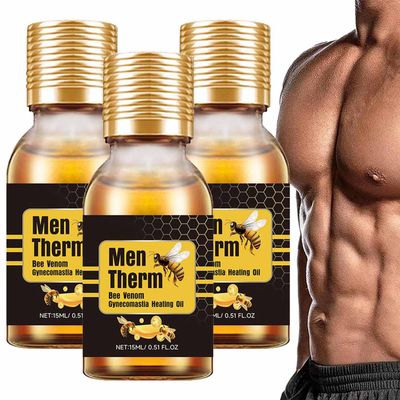 Men Therm Bee Venom - Mentherm Bee Venom Gynecomastia Heating Oil,Men Therm Bee Venom Oil,Gynecomastia Tightening Oil for Men,Bee Venom Oil for Eliminates Excess Breast Tissue,Reduce Chest Fat